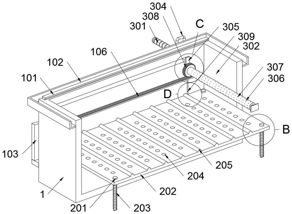 A kind of medical disinfection equipment linkage type liquid no dead angle cleaning device