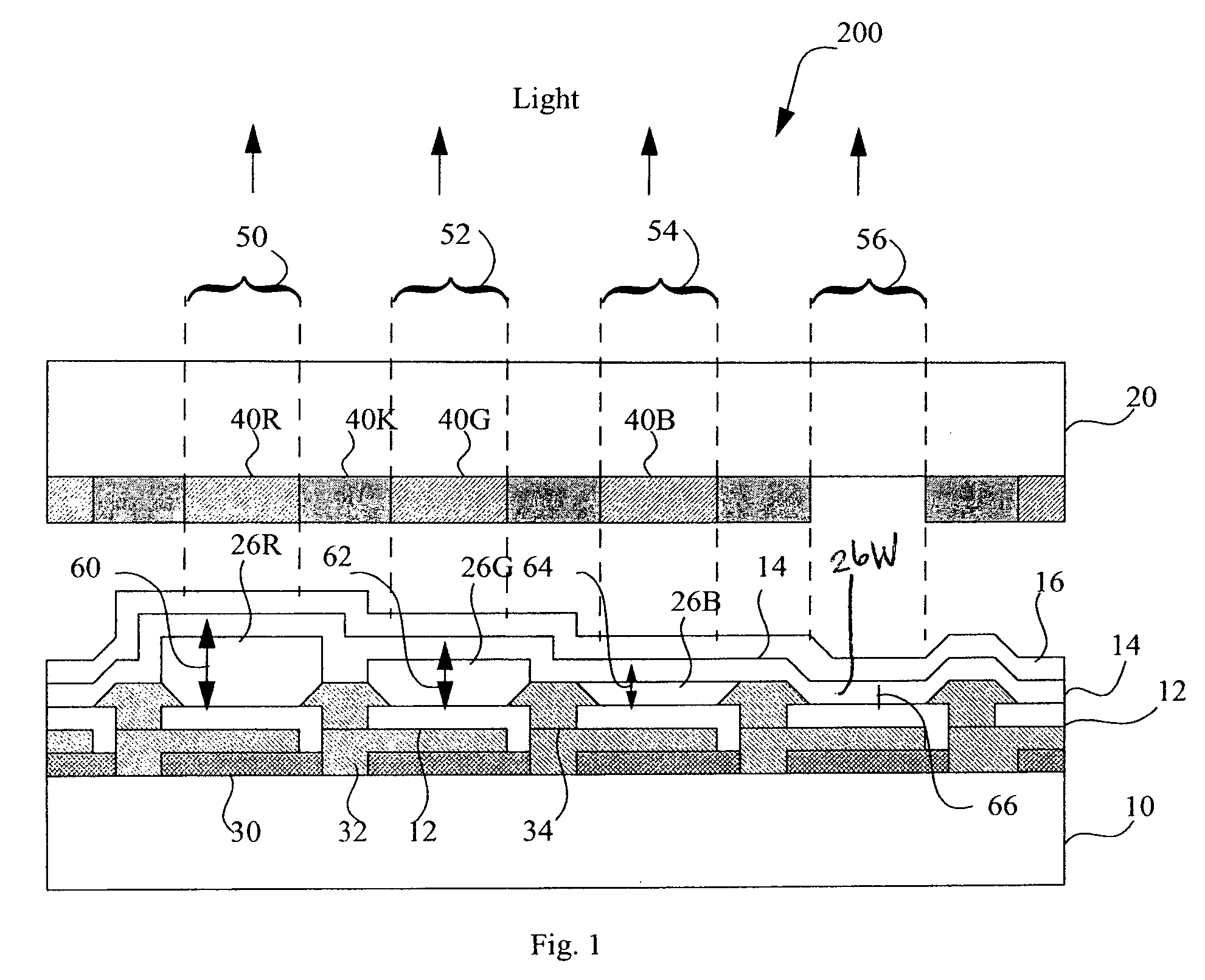 LED device having improved light output