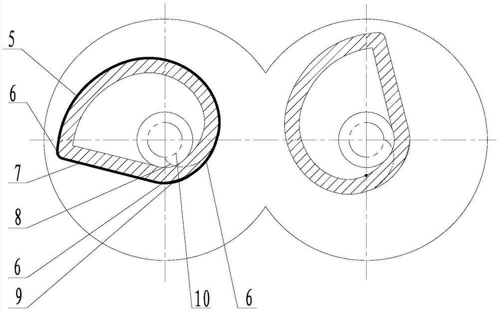 A kind of involute rotor of internal mixer