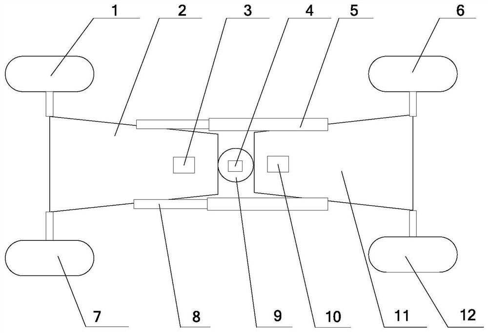 Steering control system and method for hinged steering distributed electric drive loader