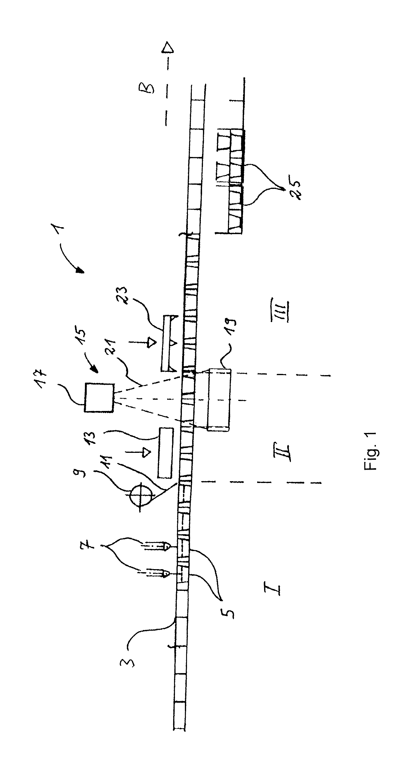 Inspection device for a production machine