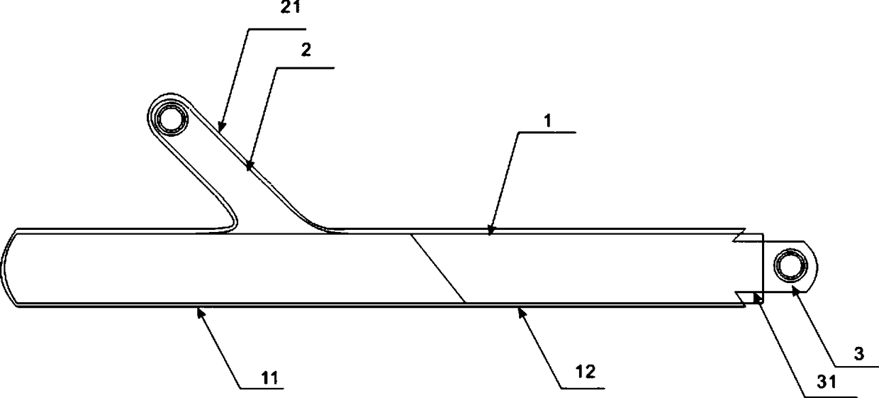 Glass fiber and carbon fiber hybrid composite bicycle middle tube and preparation method thereof