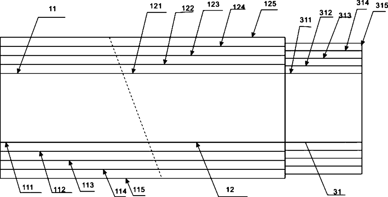 Glass fiber and carbon fiber hybrid composite bicycle middle tube and preparation method thereof