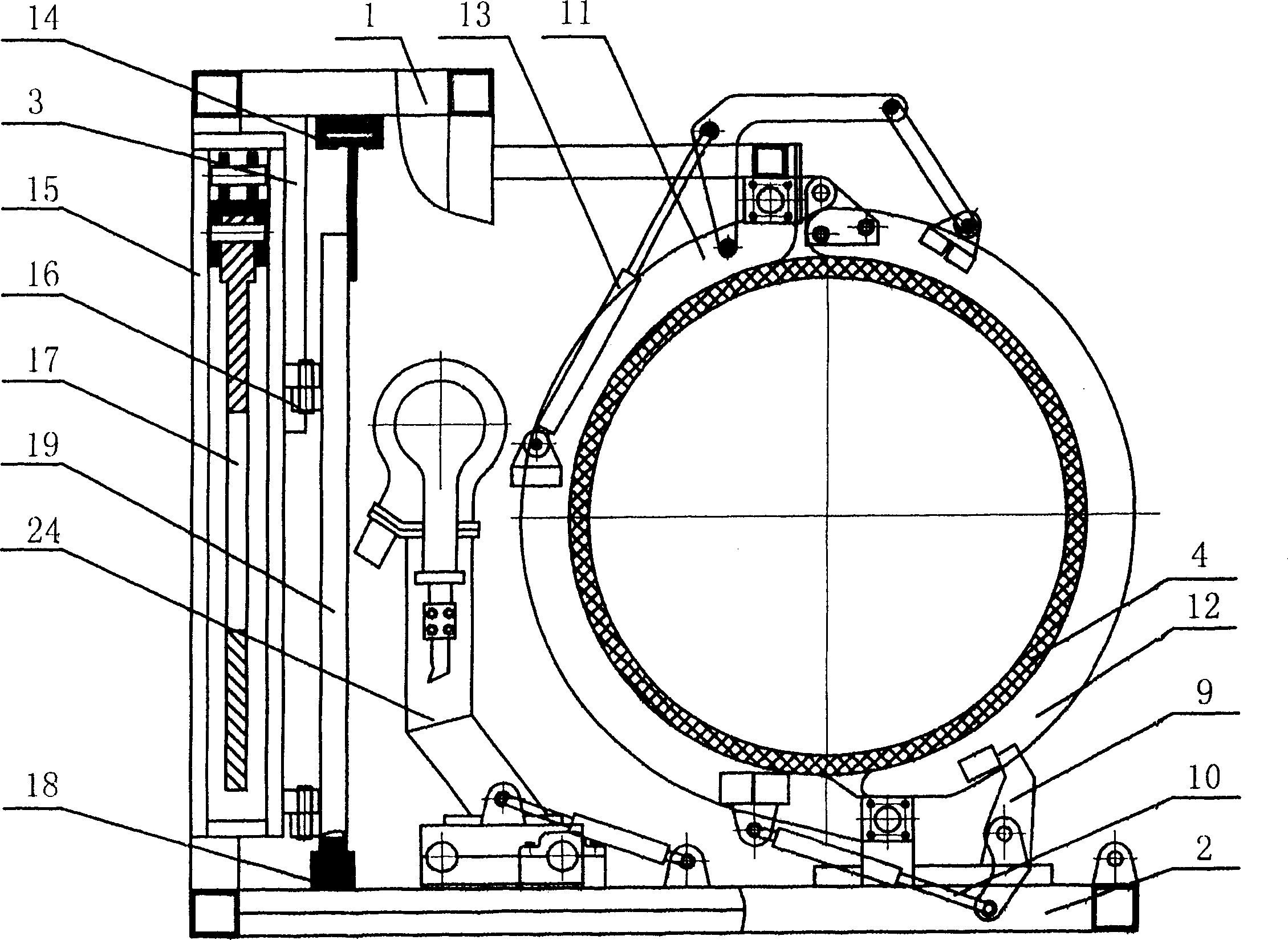 Heat melting butt joint welder for plastic pipe