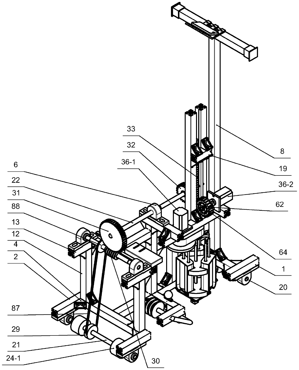 Portable tile seam beautifying machine