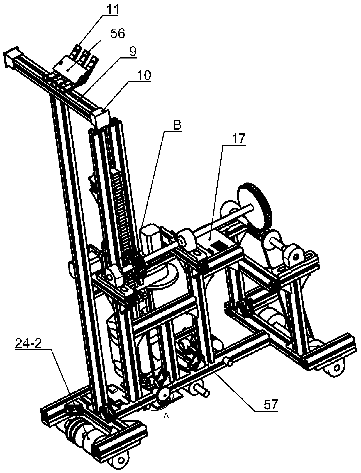 Portable tile seam beautifying machine