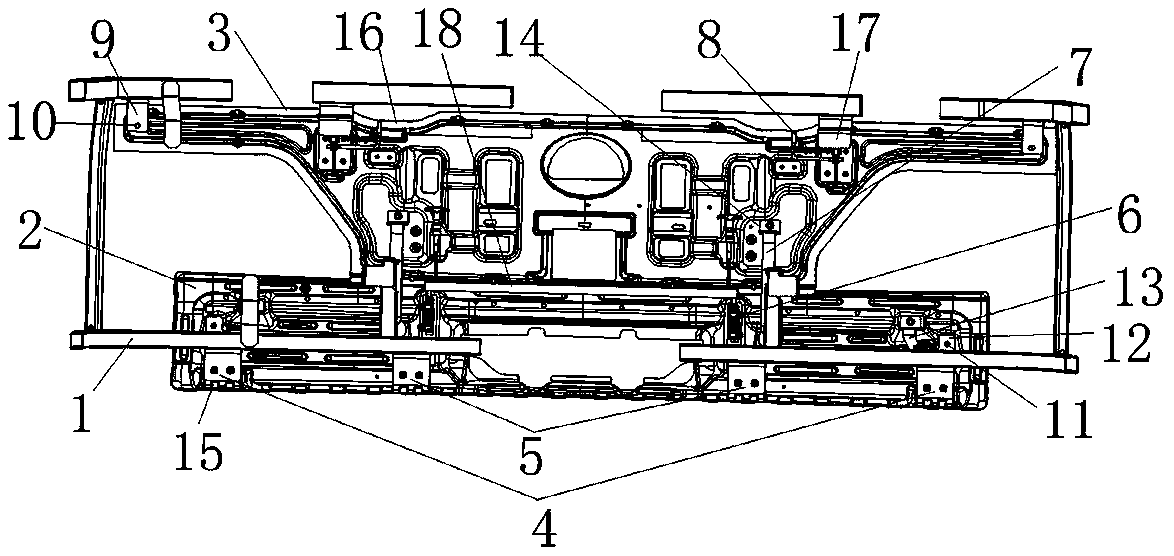 Passenger car and front wall door assembly thereof