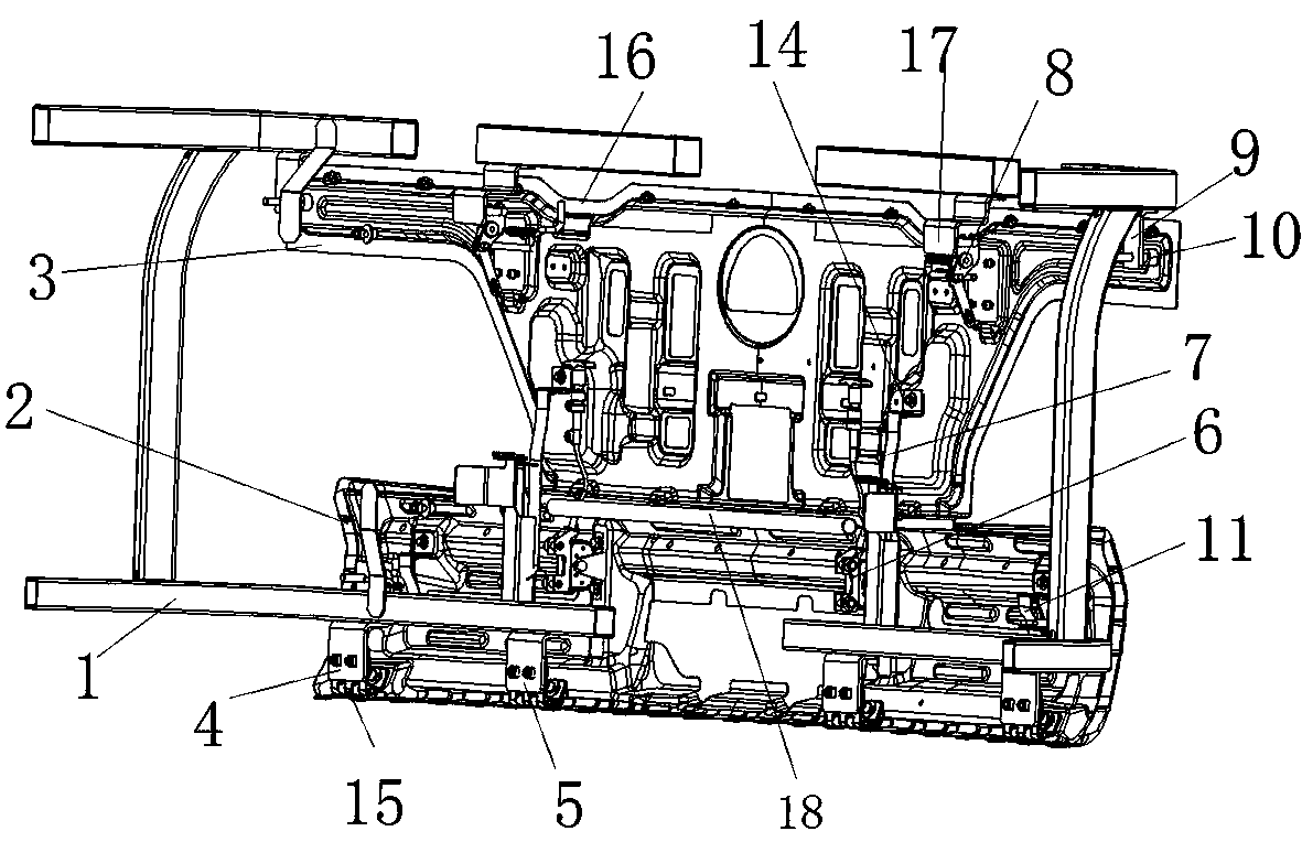 Passenger car and front wall door assembly thereof