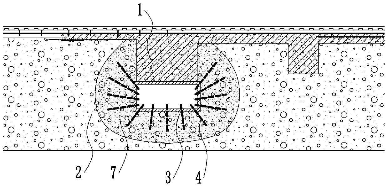 End thorn anchor force enhancing structure and construction method