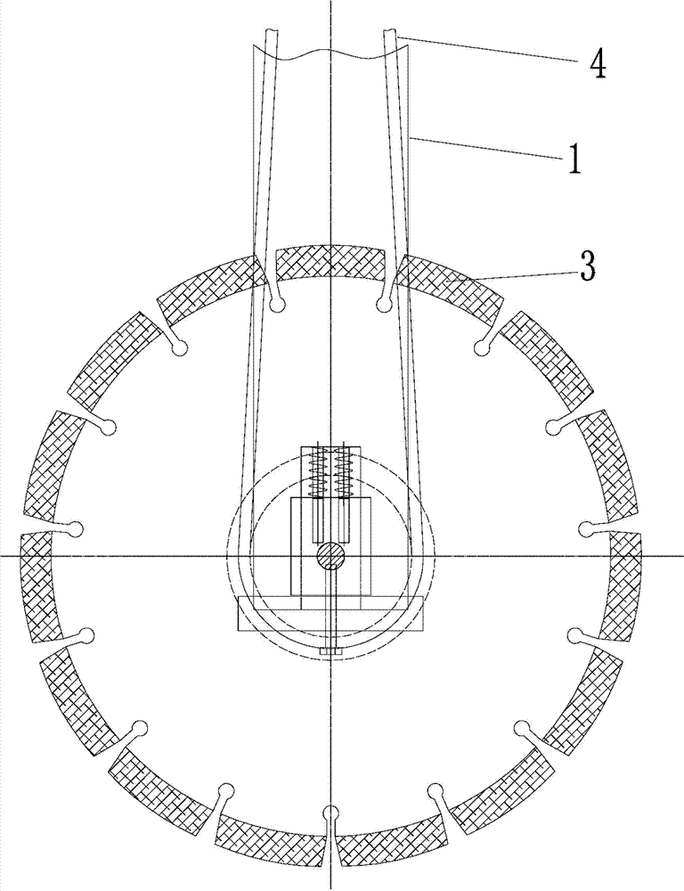 Saw arm mechanism for belt transmission dual-blade cutting sawing machine