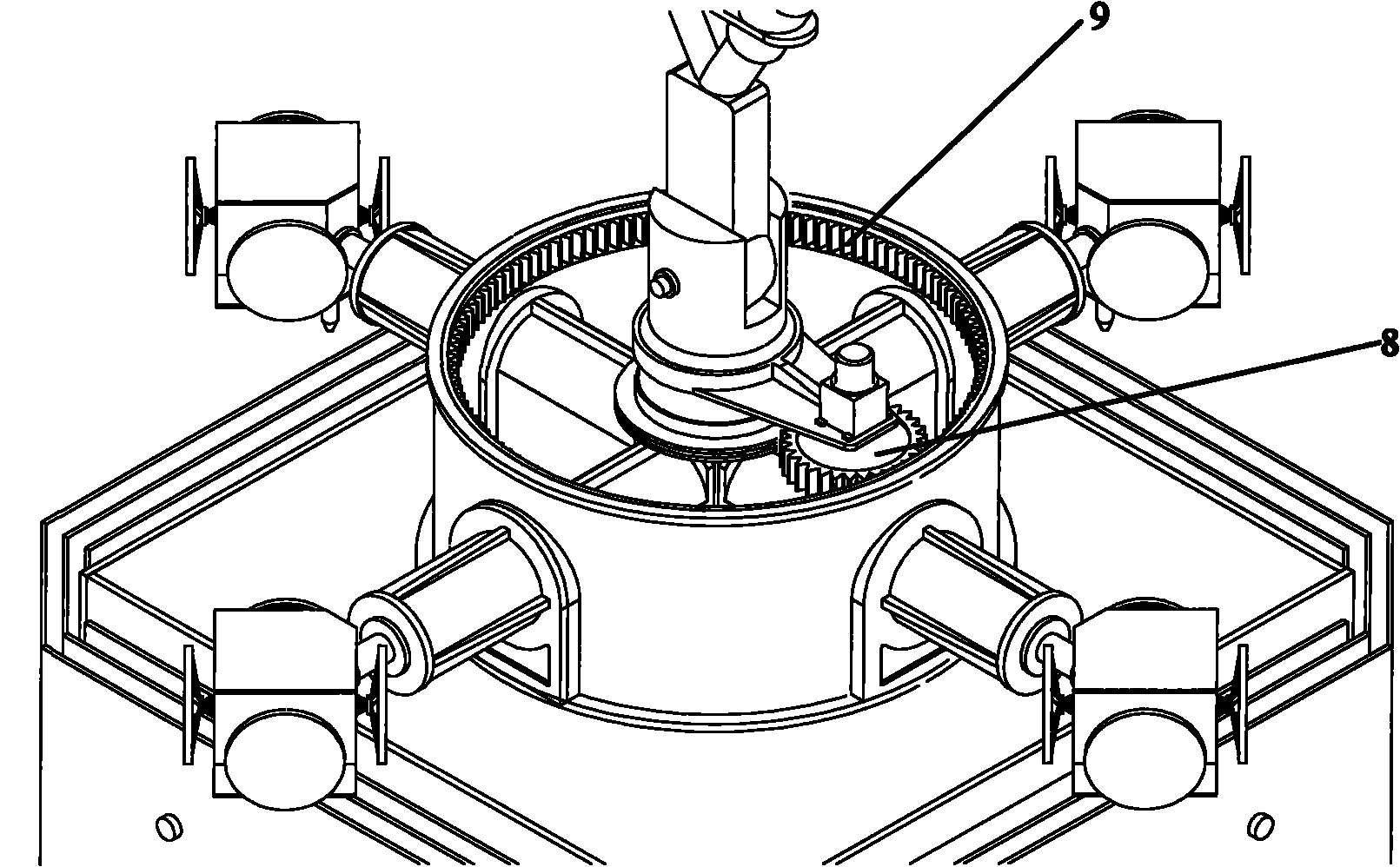 Distribution structure of SPORT (Solar Polar Orbit Radio Telescope) clock scanning satellite