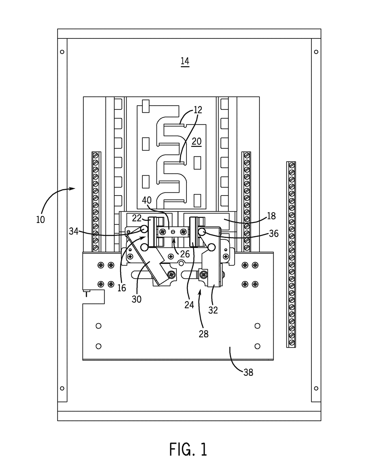 Automatic transfer switch having an interlock arrangement