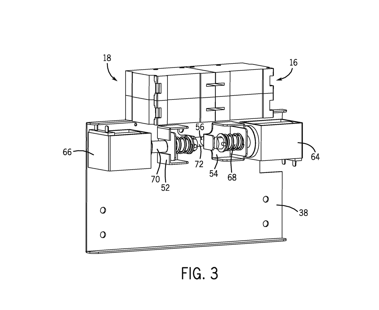 Automatic transfer switch having an interlock arrangement