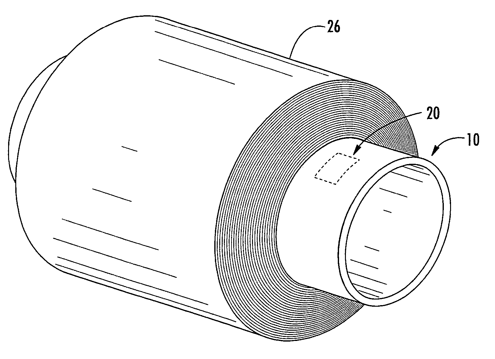 Identification device for multilayer tubular structures