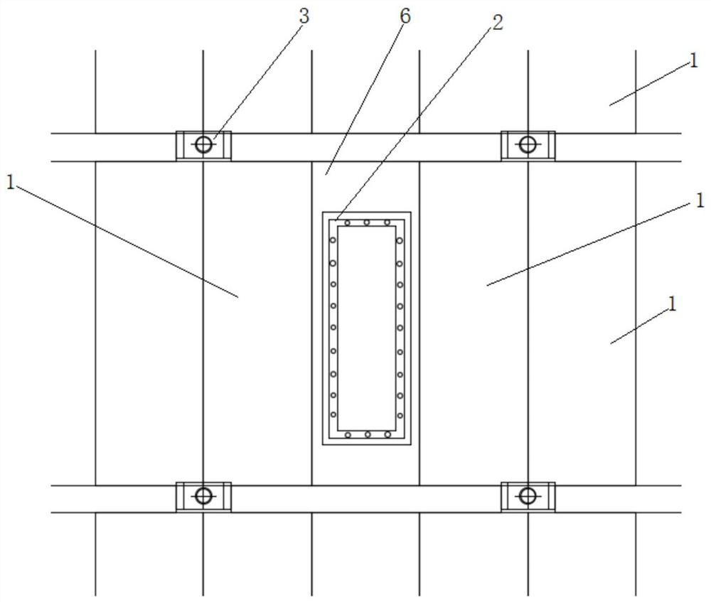 Formwork assembly structure with aluminum formwork assembly