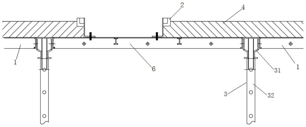 Formwork assembly structure with aluminum formwork assembly