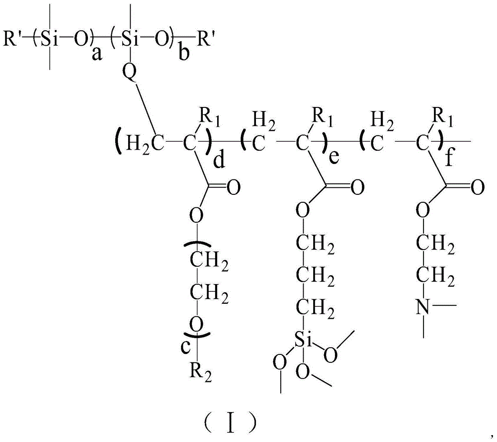 Organic silicon graft copolymer and its preparation method and application