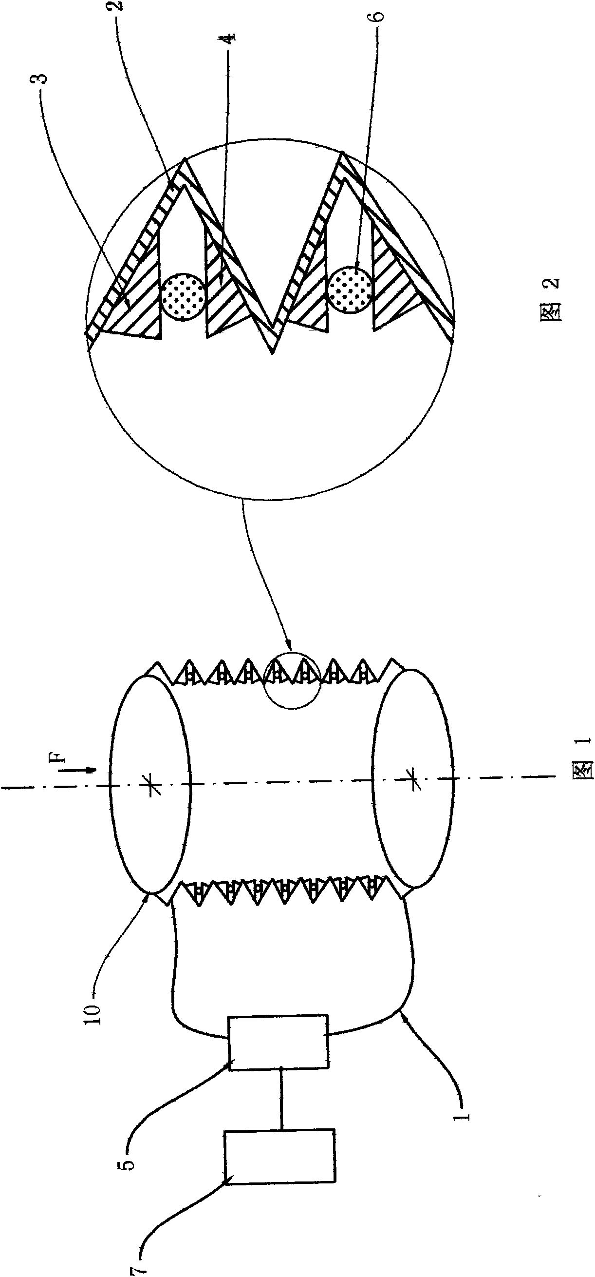 Corrugated pipe-based optical fiber stress sensing device