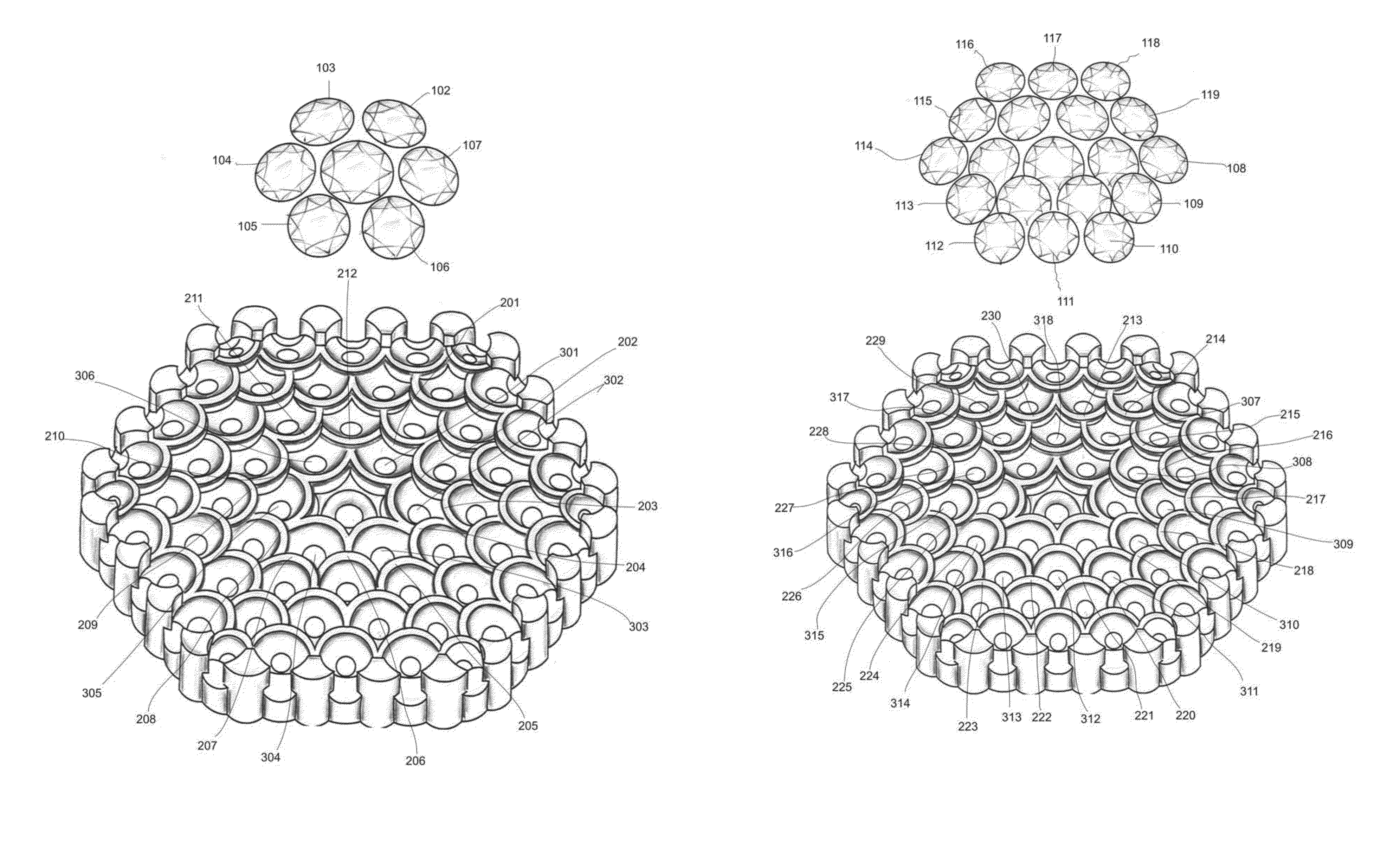 Jewelry setting and process for setting precious stones