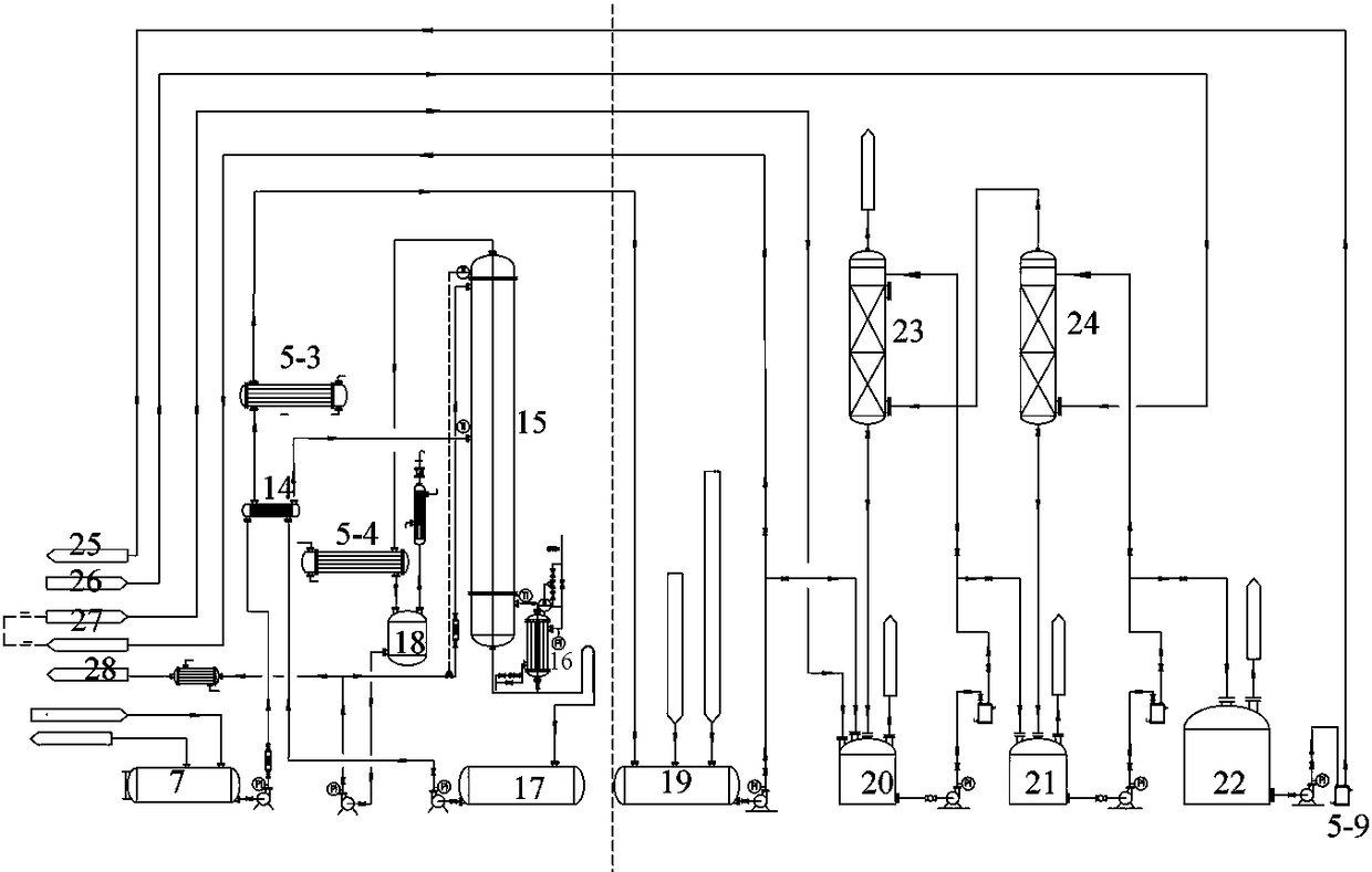 A hydrolysis device for producing glyphosate by glycine method