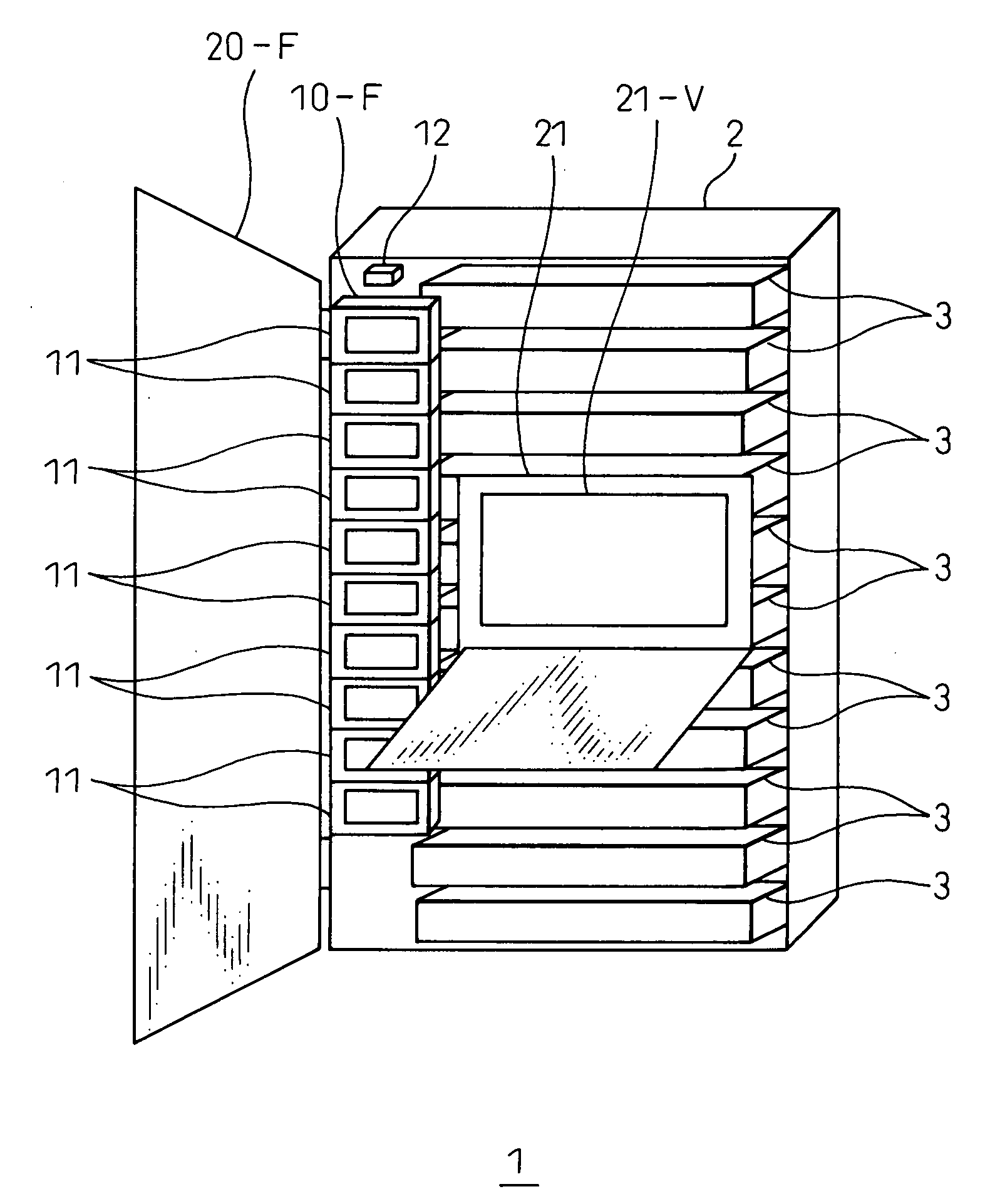 Rack management system and display apparatus and control apparatus for use in rack management system