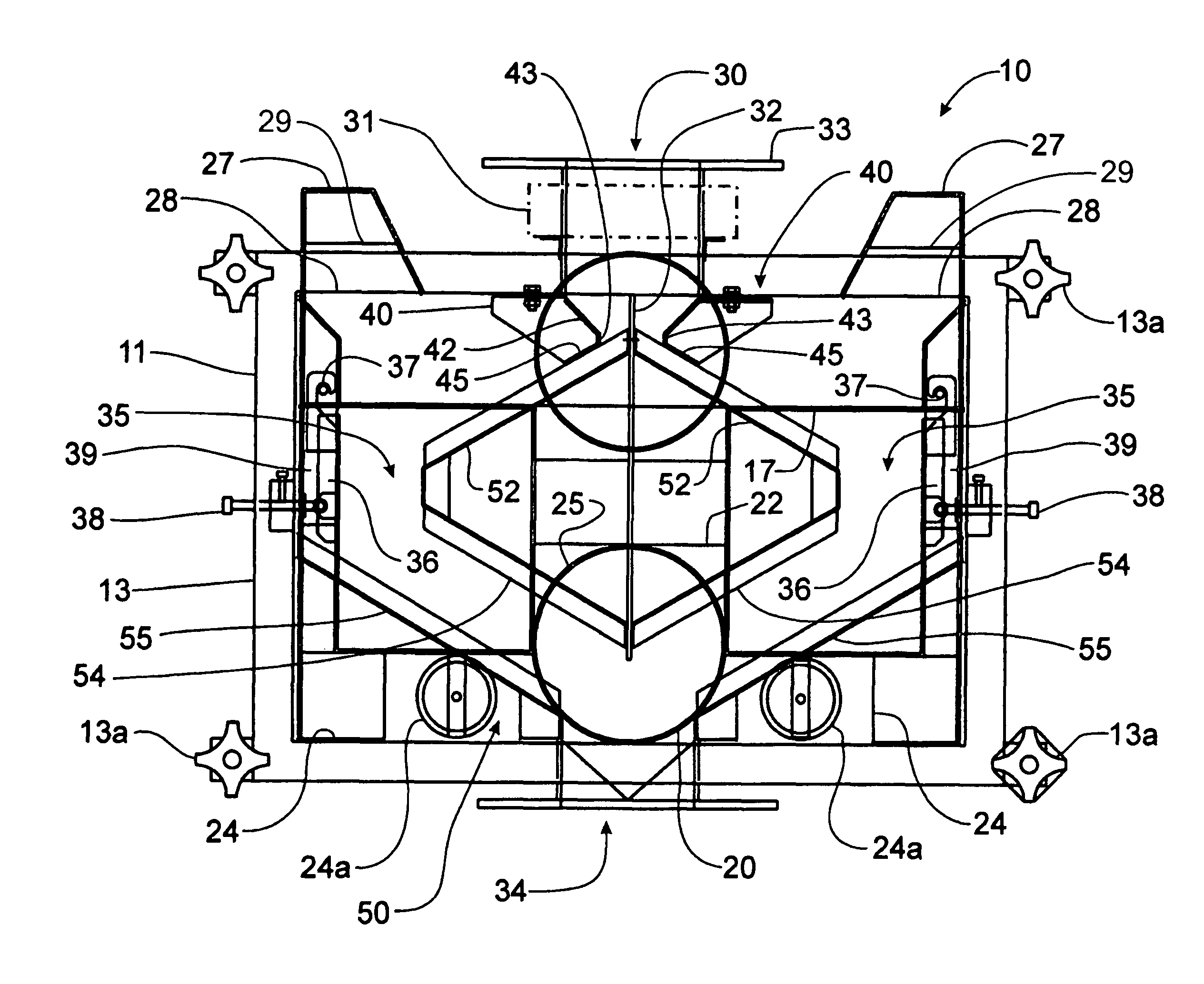 Housing for a particulate material dedusting apparatus