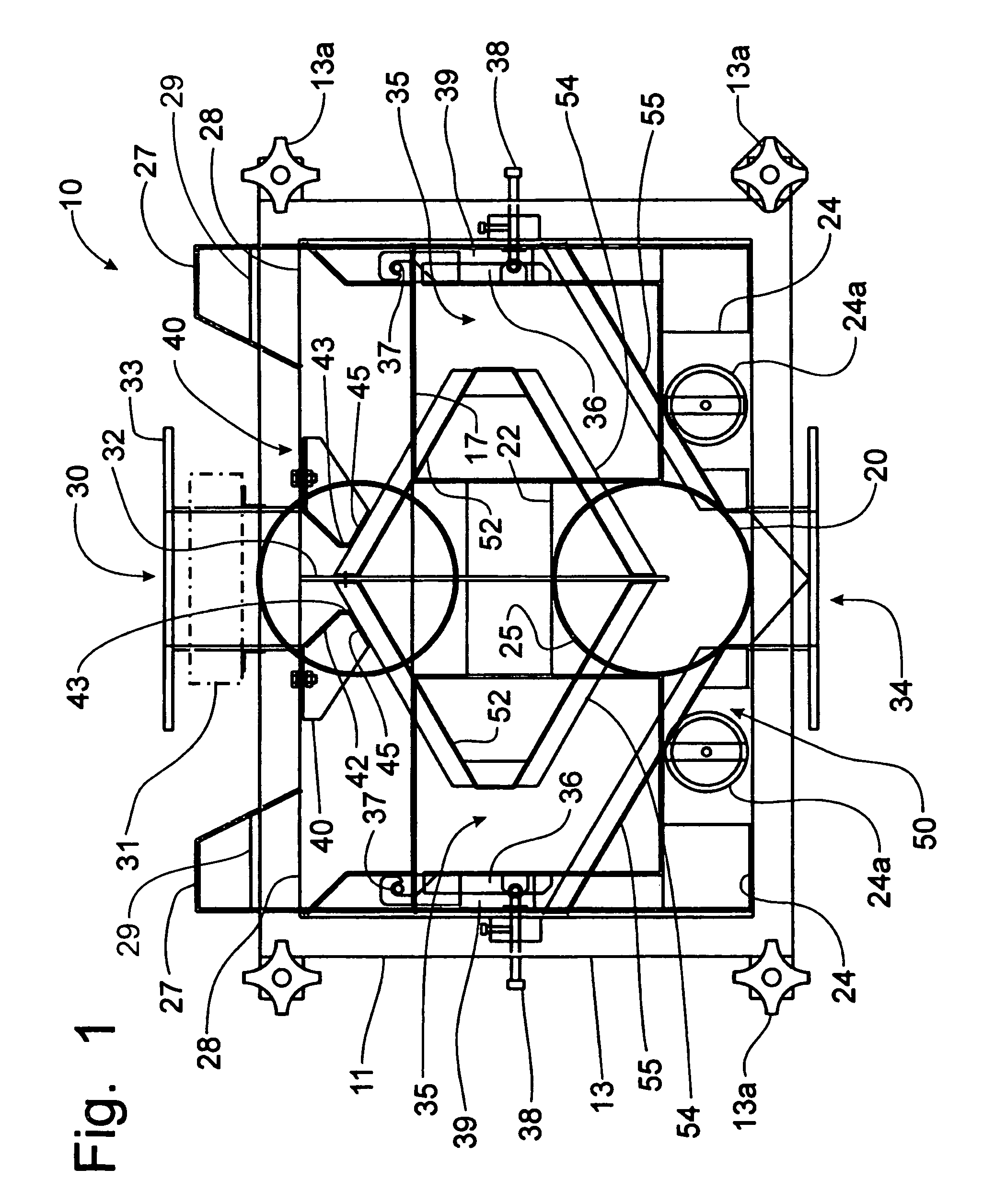 Housing for a particulate material dedusting apparatus