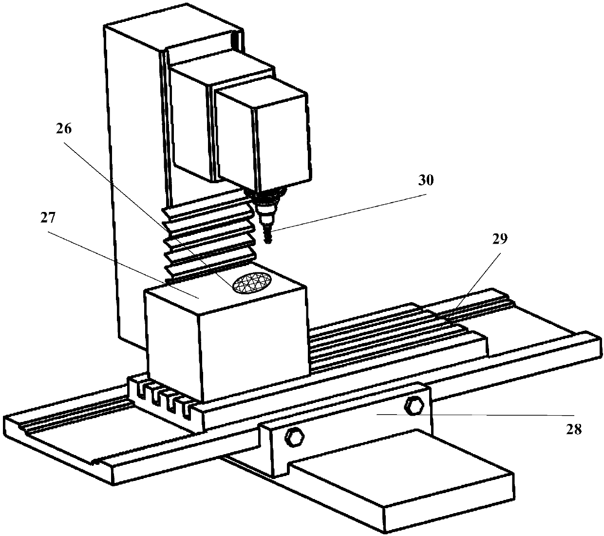 Online tool abrasion detection device based on CCD and detection method of online tool abrasion detection device