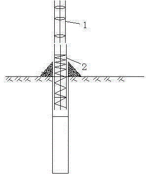 Reinforcement cage feeding method of long auger drilling press-grouting pile