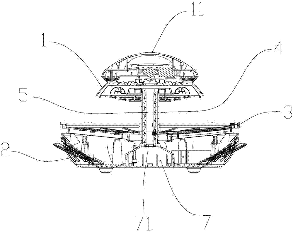 Light wave cooker with burner lifting structure