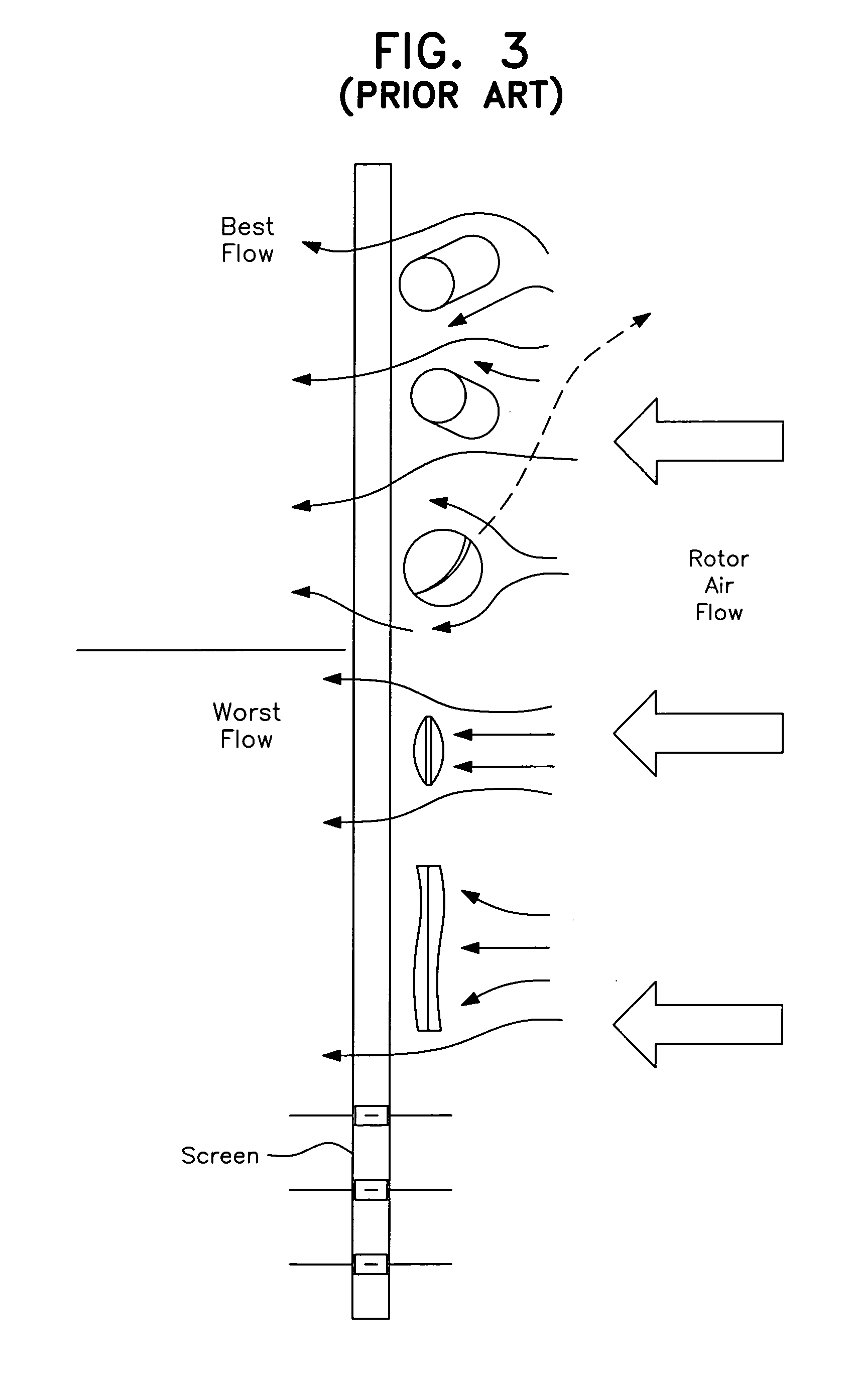 Centrifugal pellet dryer screen with integral embossed deflector strips