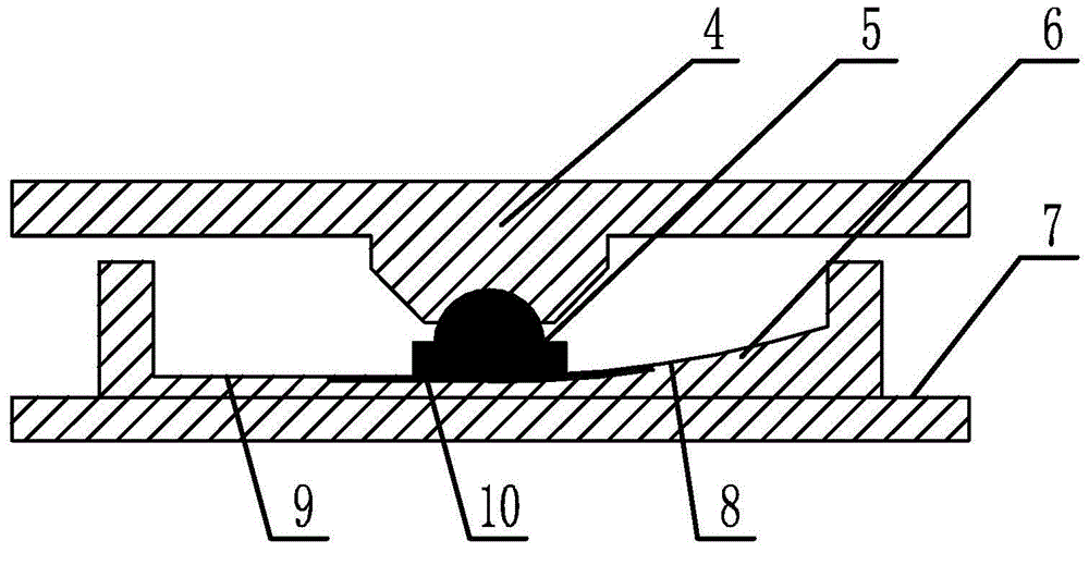 Variable friction-type spherical surface-cylindrical surface friction-type support