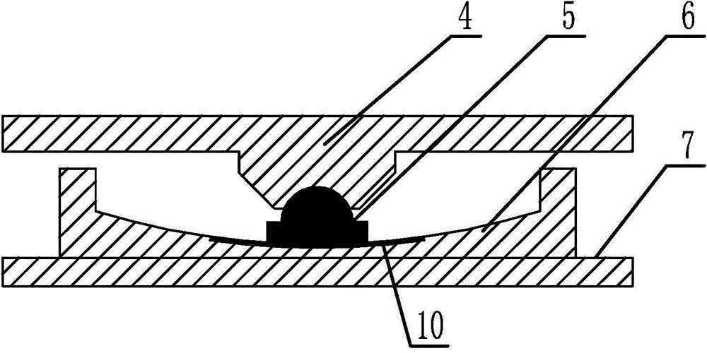 Variable friction-type spherical surface-cylindrical surface friction-type support