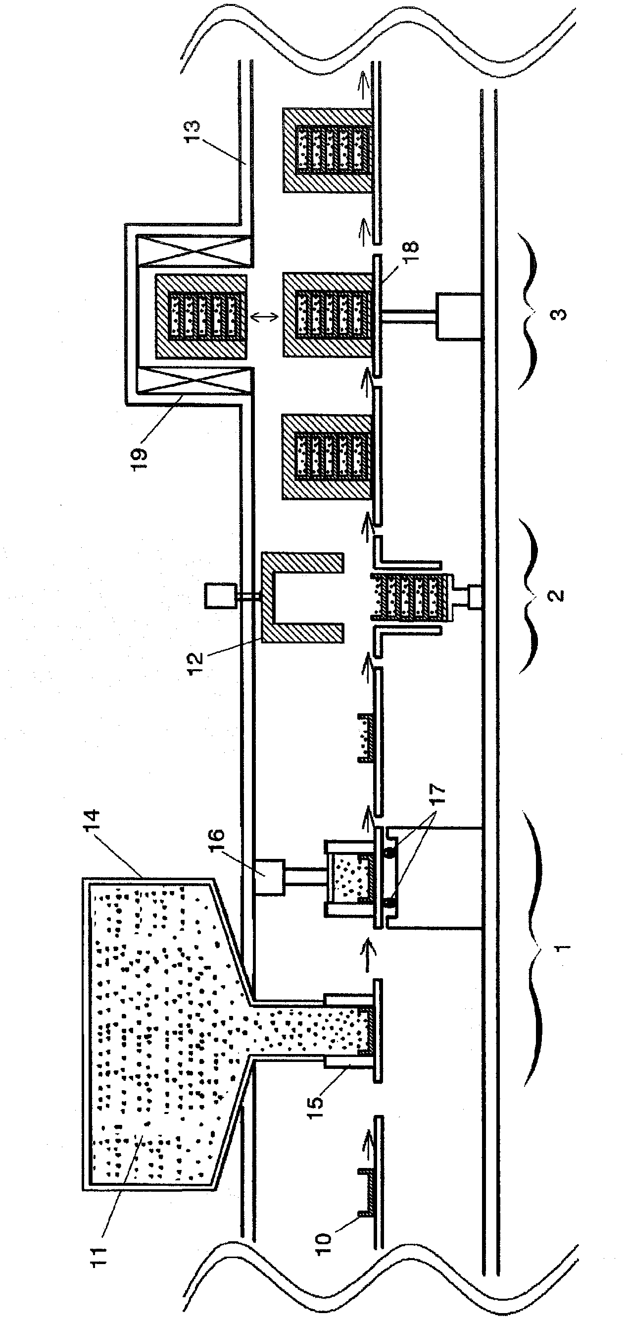 NdFeB sintered magnet production method and production device, and NdFeB sintered magnet produced with said production method