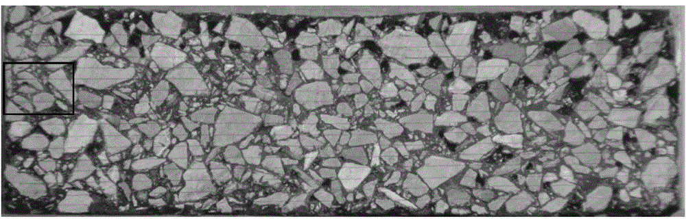 Method for determining granularity area of asphalt mixture and for evaluating influence factors