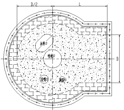 Lateral smoke discharge and top blowing furnace