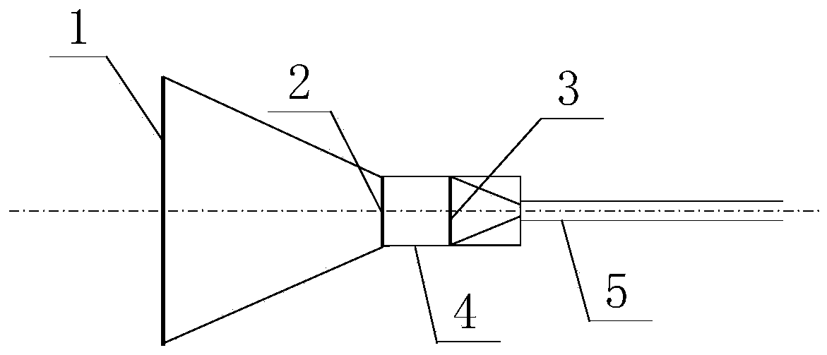 A device for introducing parallel composite light into an optical fiber using a combination of self-focusing lenses