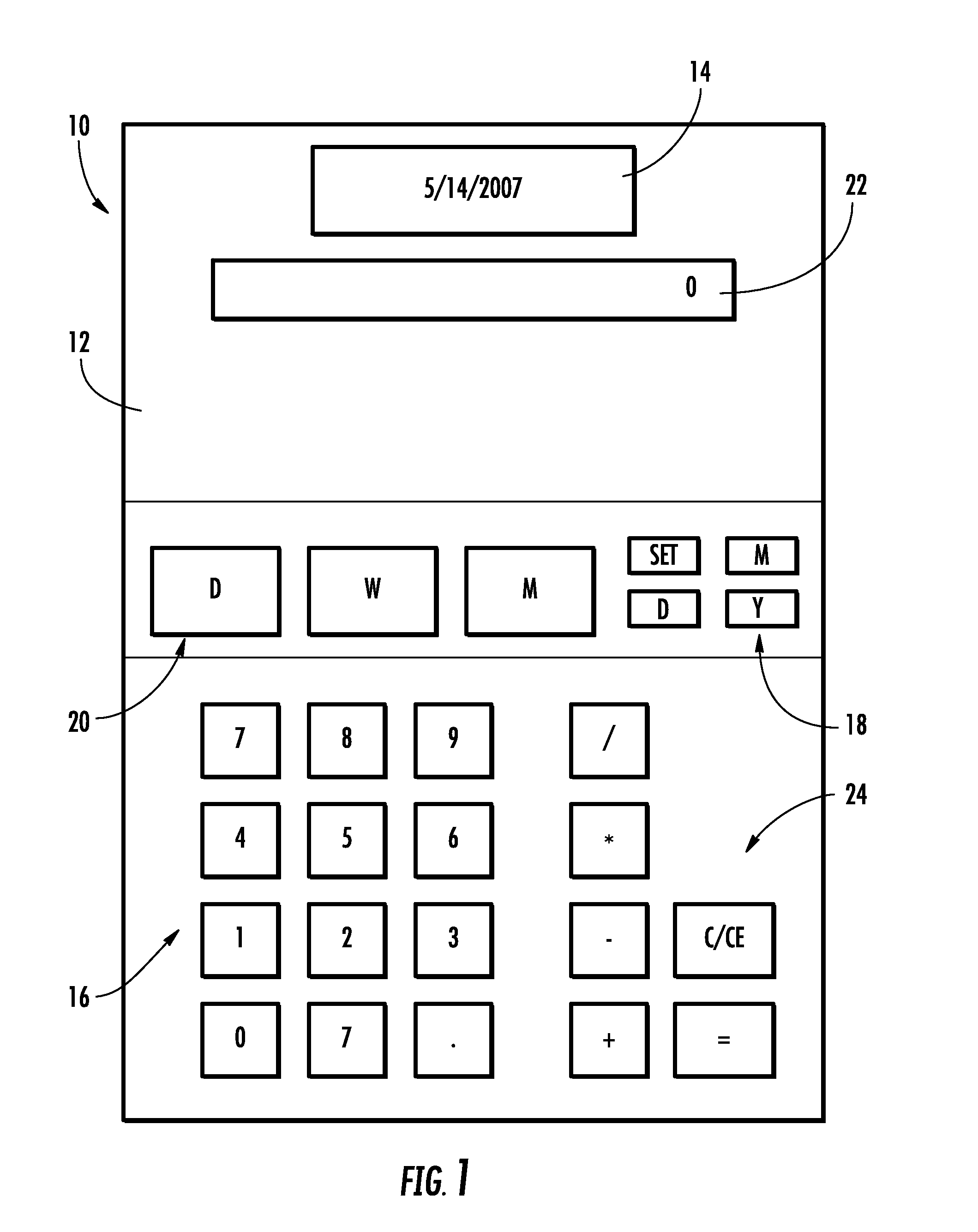 Electronic date calculator