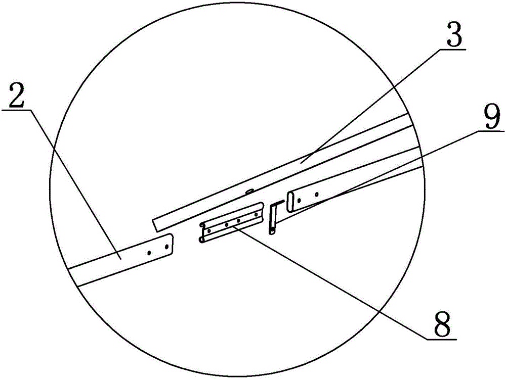 Corner connecting structure for shade-shed