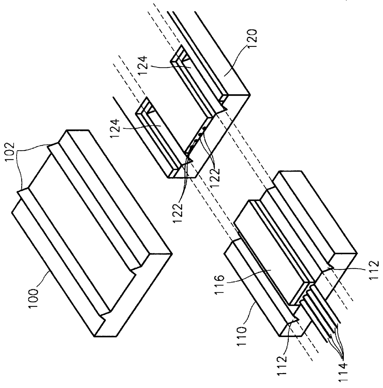 Apparatus and method for combining optical waveguide and optical fiber