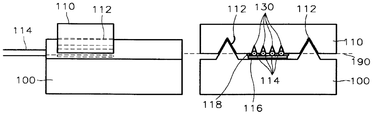 Apparatus and method for combining optical waveguide and optical fiber