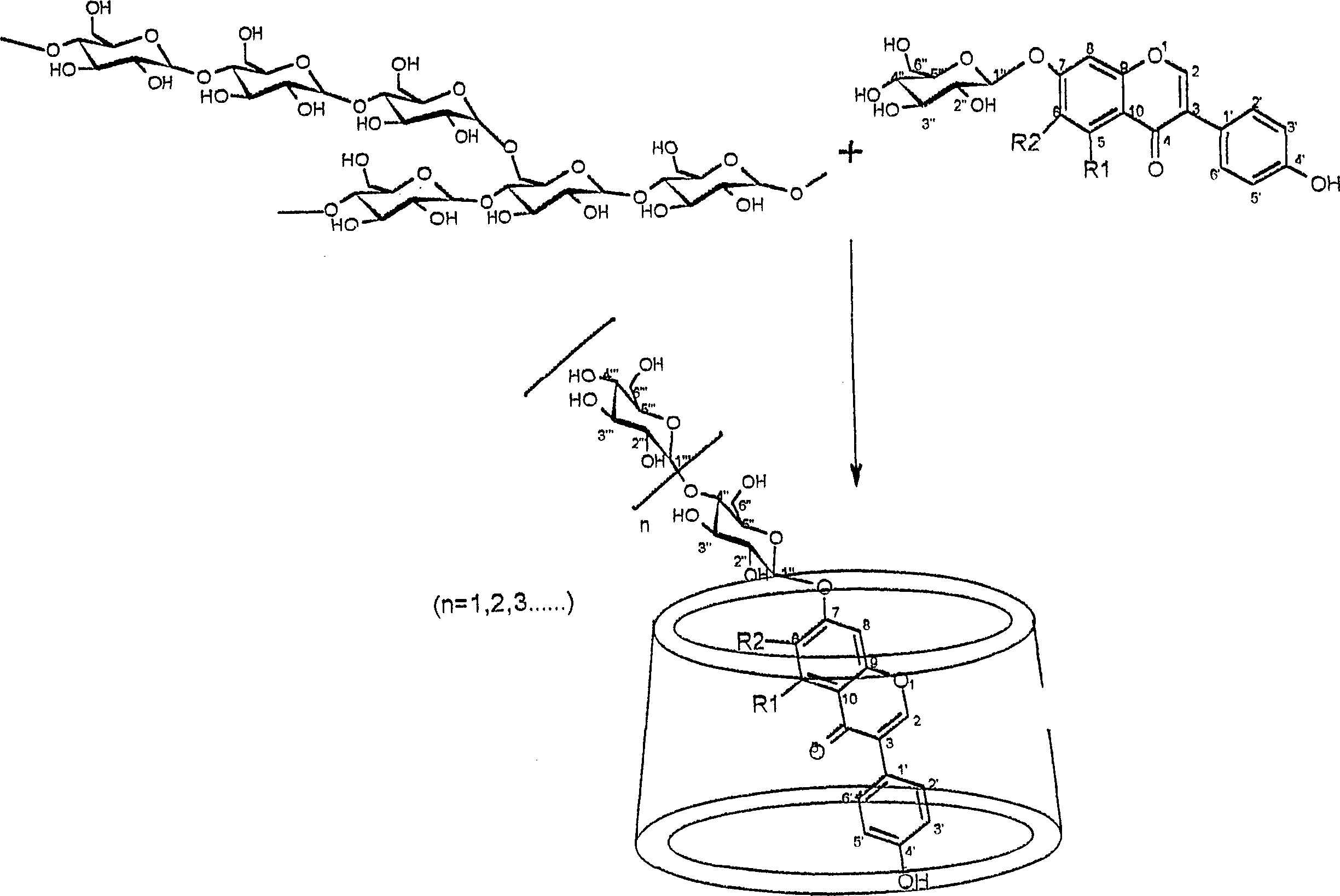 High water-soluble soybean isoflavone derivatives and preparation process thereof