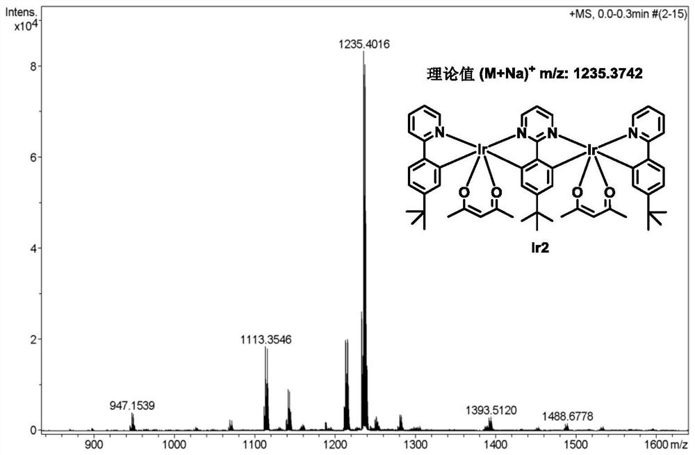 Rigid functional ligand-cyclic metal bridge-functional ligand-type iridium complex framework