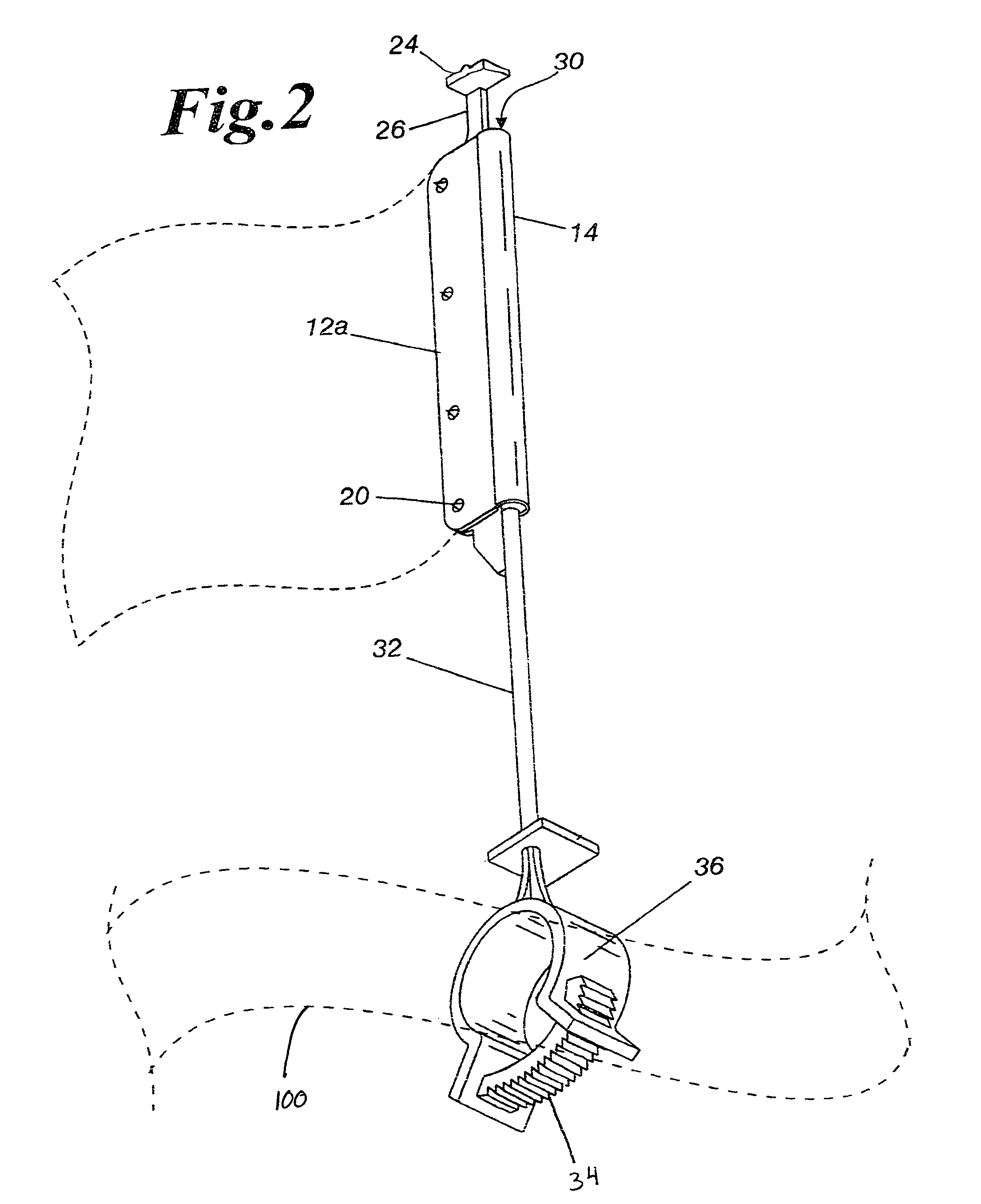 Flag clamping device