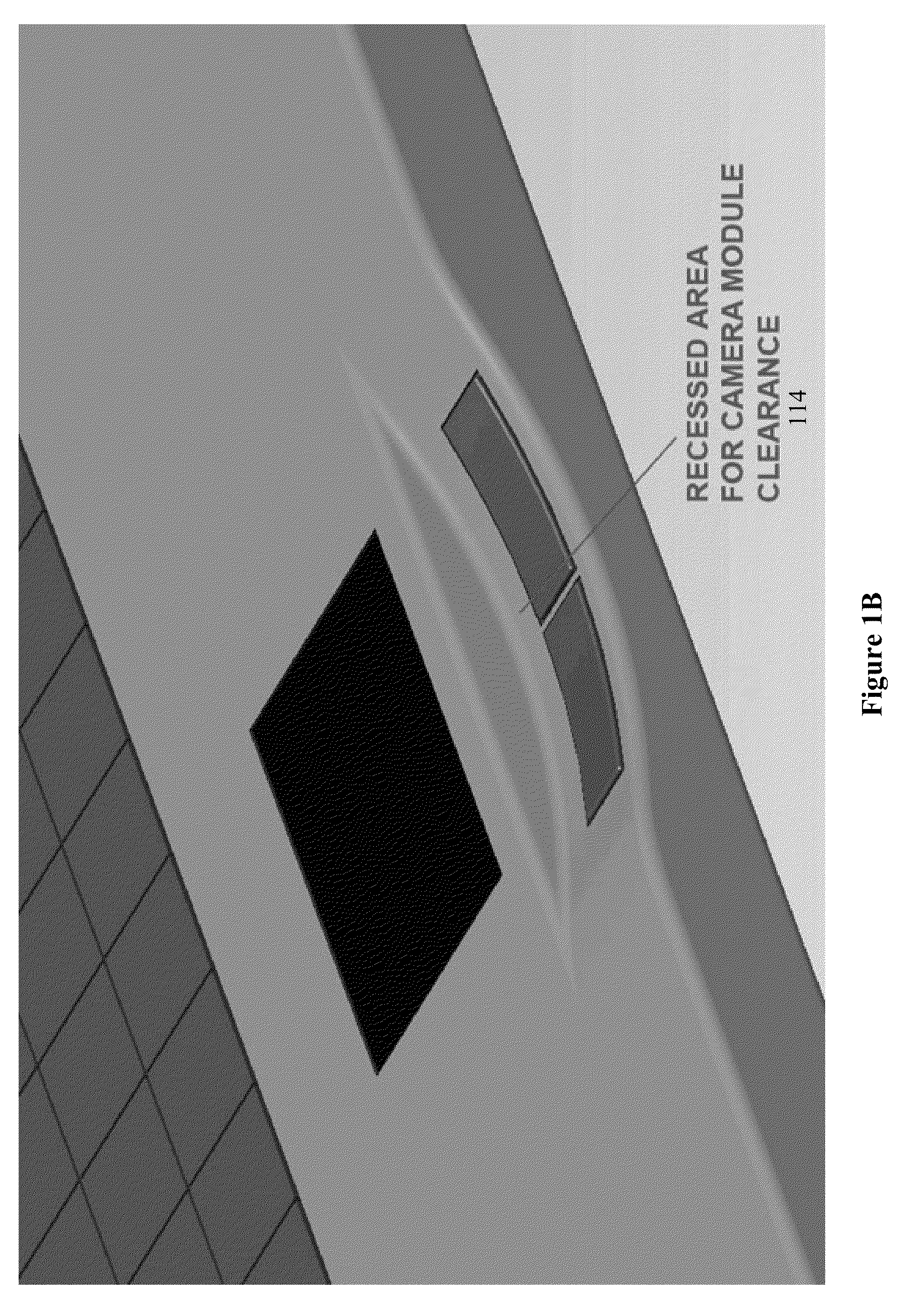 Optimized designs for embedding webcam modules with superior image quality in electronics displays