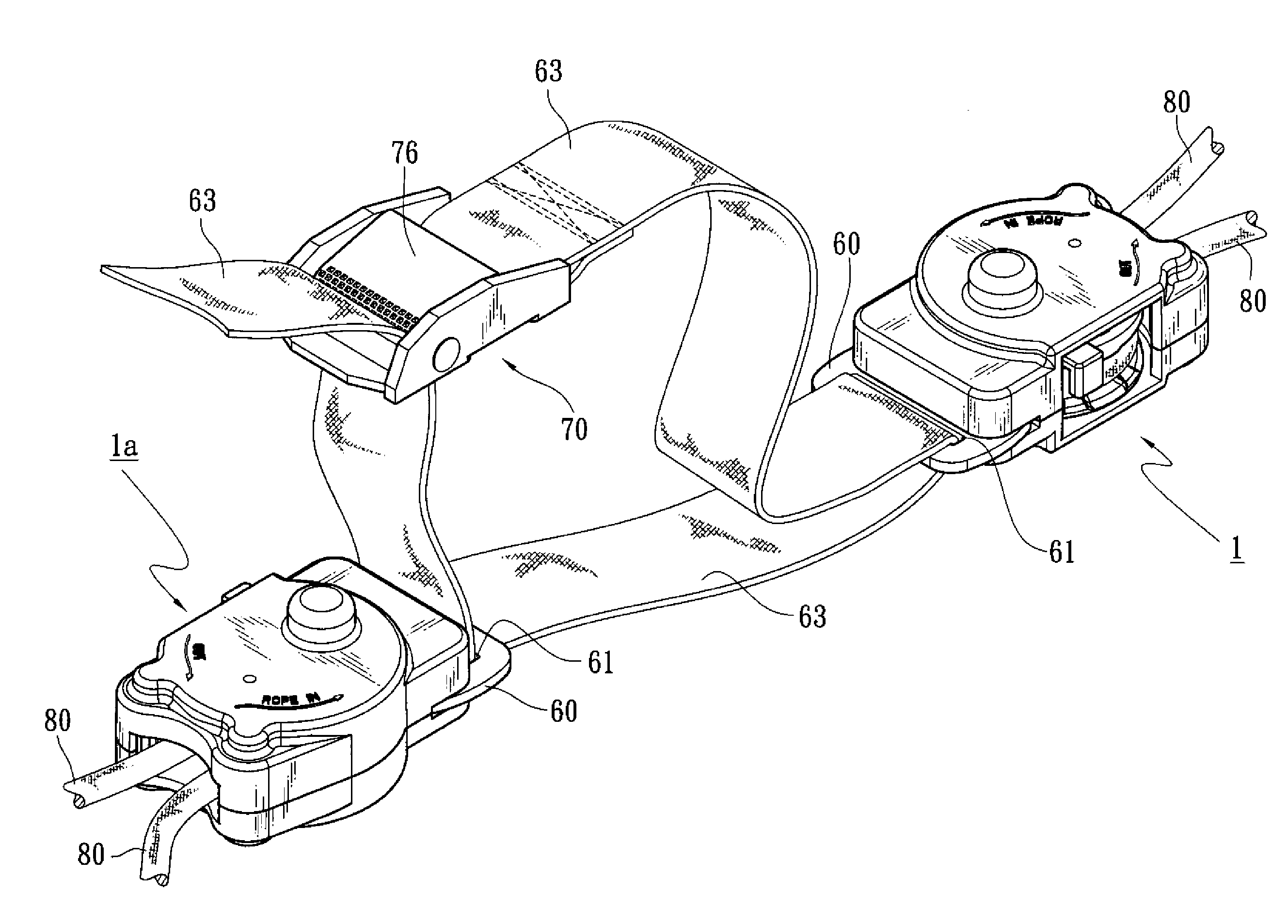 Fast looping-up and releasing rope loop assembly