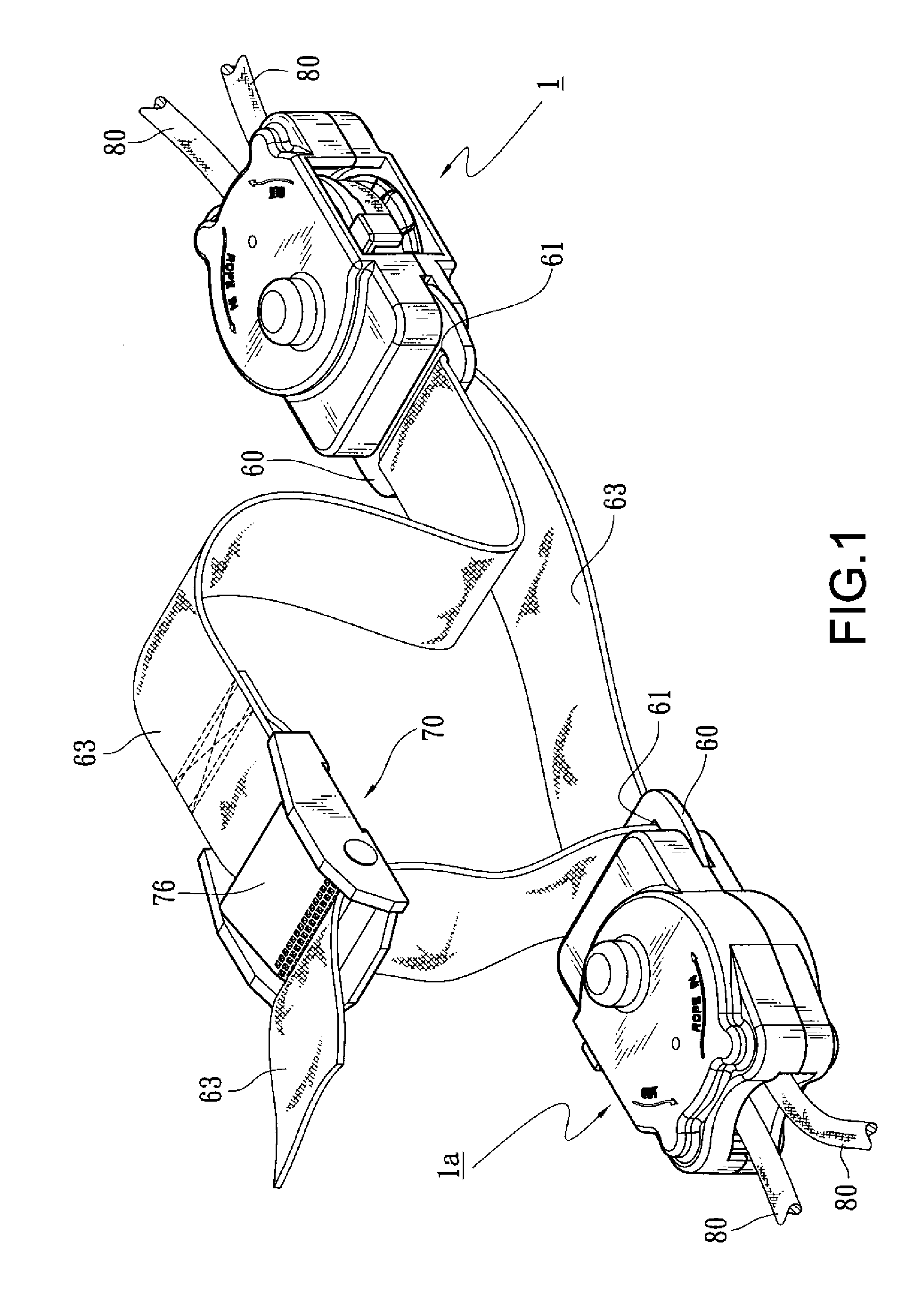 Fast looping-up and releasing rope loop assembly