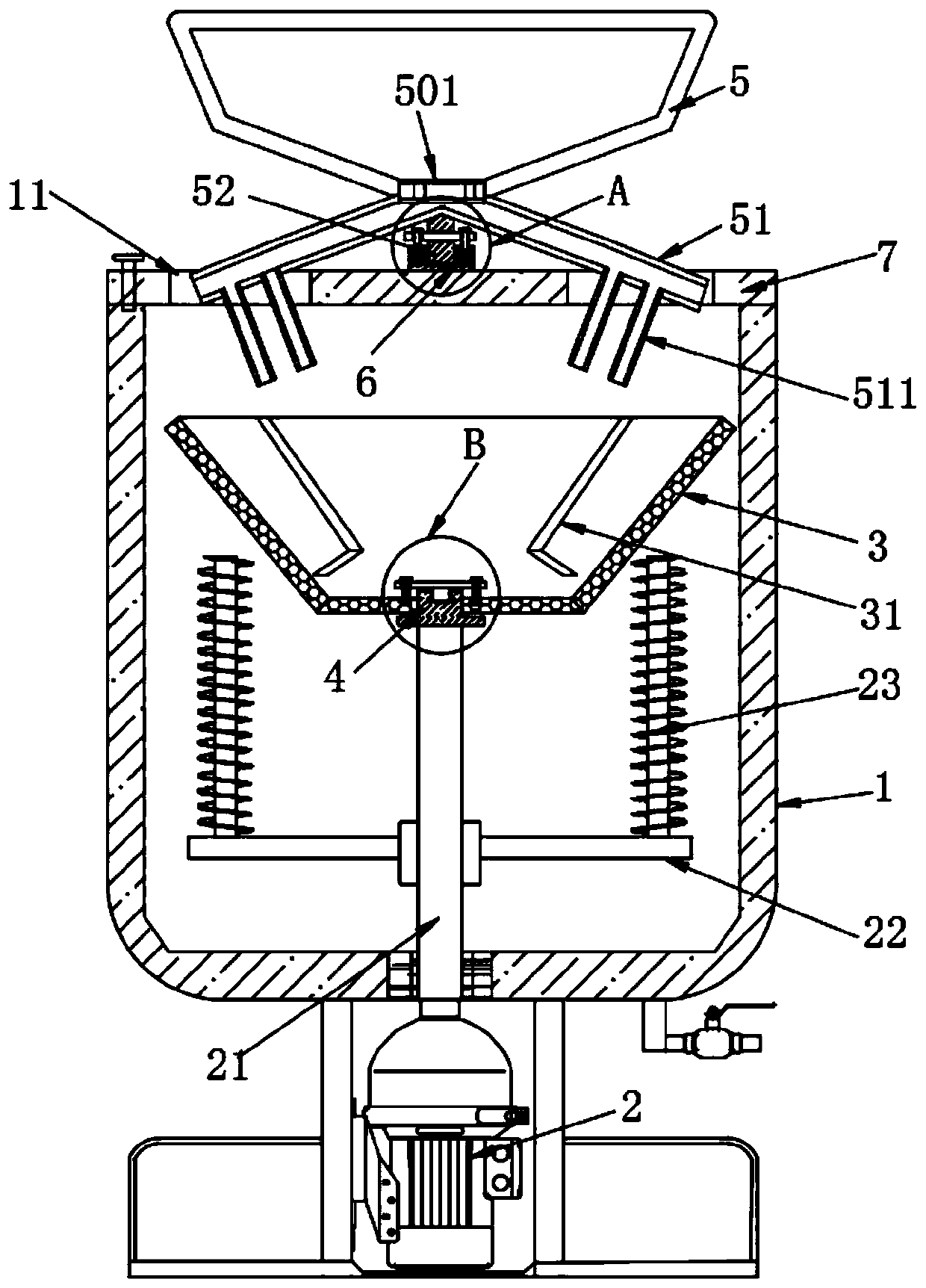 Raw material mixing equipment for 3D printing material production