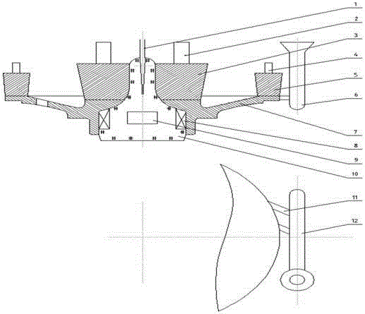 Casting process of sprocket wheel hub