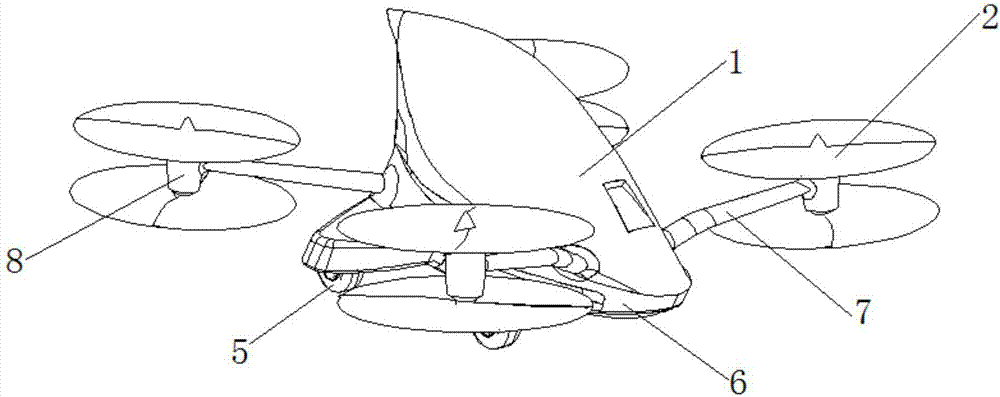 Land-water-air three-purpose rotor aircraft